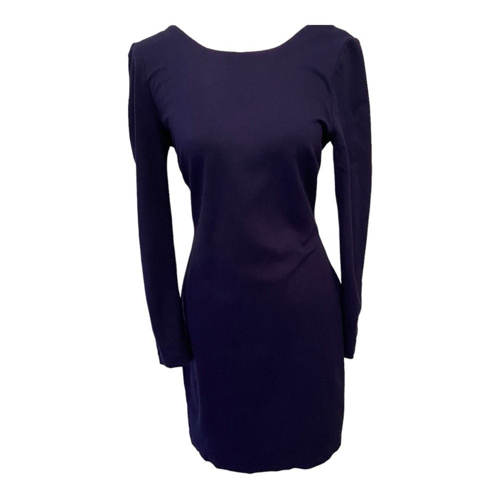 Banana Republic body con dress with back V and zipper.